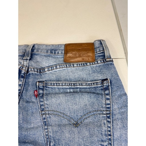 Levi's 514 Premium Jeans W32 L32 Light Wash Distressed Denim Straight Fit - Picture 8 of 12